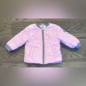 Buckle Me Basics Baby Girls Car Seat Safe Puffer Jacket Pink 6–9M